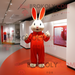 Red Rabbit mascot costume...
