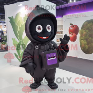 Black Plum mascottekostuum...