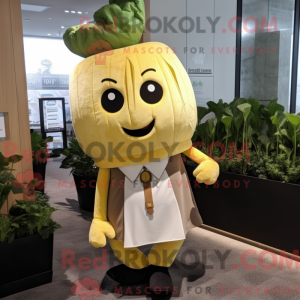 Gul majroe maskot kostume...