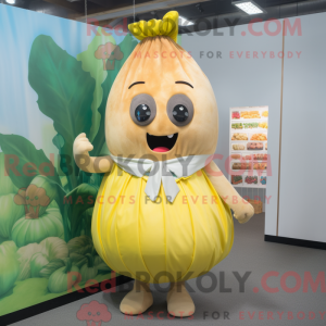 Gul majroe maskot kostume...