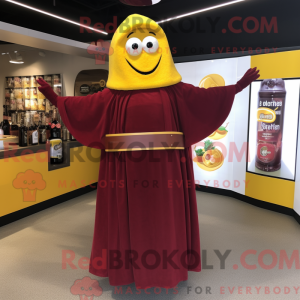 Maroon Bottle Of Mustard...