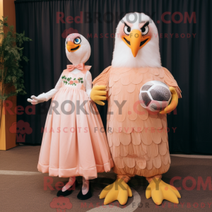 Peach Bald Eagle mascot...