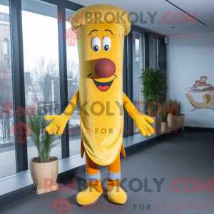 Gul Currywurst maskot...
