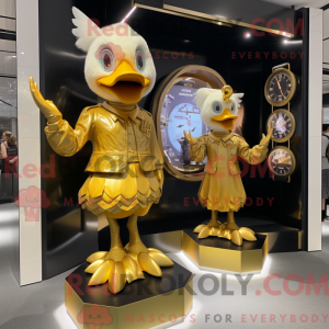 Gold Geese maskot drakt...