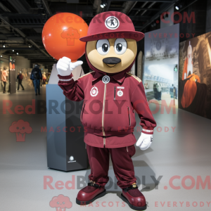 Maroon Handball Ball mascot...
