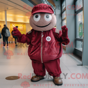 Maroon Handball Ball maskot...