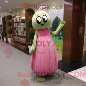 Olive Pink maskot kostume...