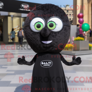 Sort Falafel maskot kostume...