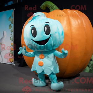 Cyan Pumpkin maskot...