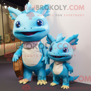 Cyan Axolotls máscara de...