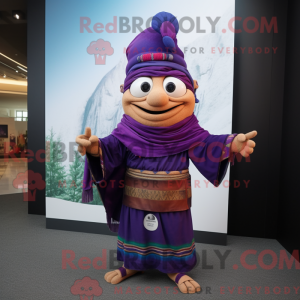 Paars Chief mascottekostuum...