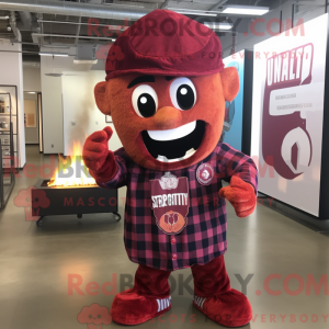 Maskotdraktfigura Maroon...