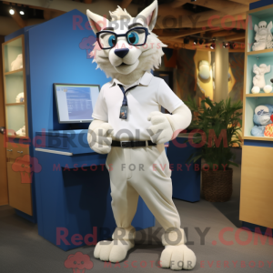 Cream Lynx-maskotdraktfigur...