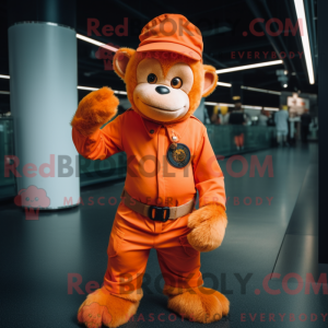 Orange Monkey Maskottchen...