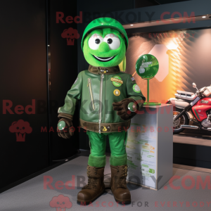 Grøn slik maskot kostume...