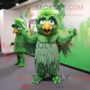 Mascotte de harpie verte...