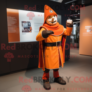 Orange Swiss Guard maskot...