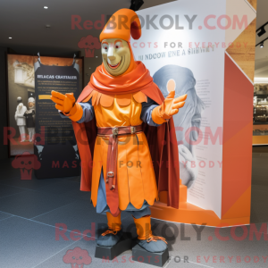 Orange Swiss Guard maskot...
