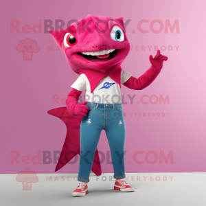 Magenta Shark maskot...