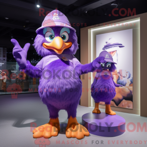 Lilla Harpy maskot kostume...
