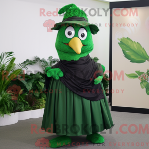 Skovgrønne høner maskot...