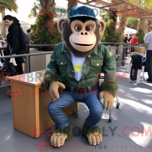 Olive Chimpansee mascotte...