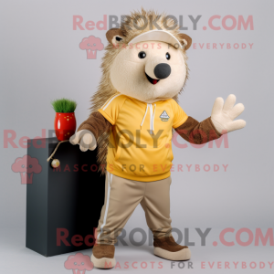 Beige Hedgehog mascot...