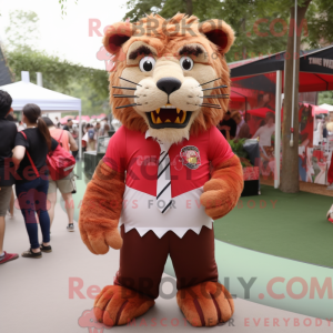 Red Sabeltand Tiger maskot...