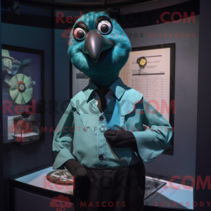 Maskotkostymefigura Teal...