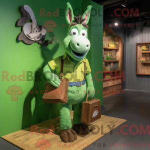 Grønn esel maskot drakt...