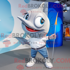 Sølv sværdfisk maskot...