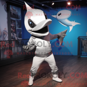 Sølv Sverdfisk maskot...