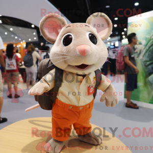 Peach Rat maskotdraktfigur...
