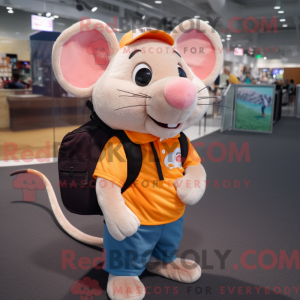 Peach Rat Maskottchen...