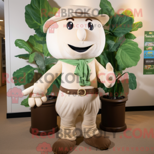 Beige Beanstalk maskot...