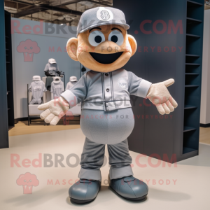 Gray Baseball Ball mascotte...