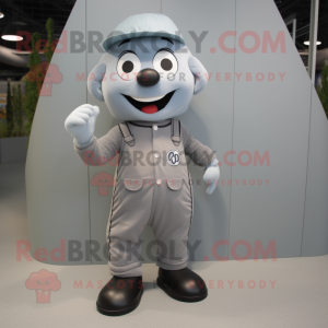 Gray Baseball Ball mascotte...