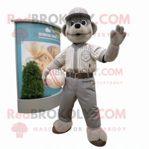 Gray Baseball Ball mascotte...