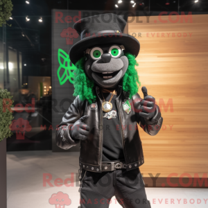 Sort Leprechaun Hat maskot...