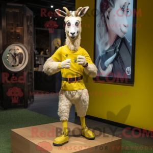 Gul geit maskot drakt...