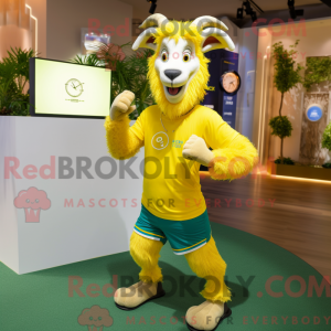 Gul geit maskot drakt...