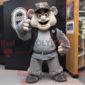 Personaggio mascotte grigio...