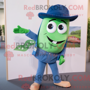 Navy Green Bean maskot...