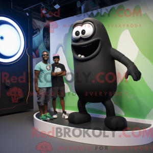 Sort skateboard maskot...