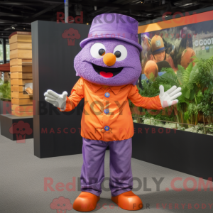 Personaggio mascotte viola...