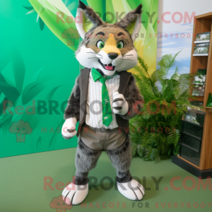 Olive Lynx Maskottchen...