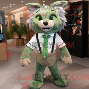 Olive Lynx maskotdraktfigur...