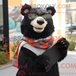 Sort brillebjørn maskot...