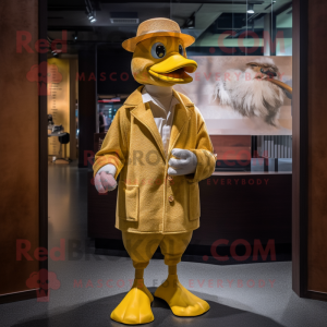 Gold Goose mascotte kostuum...