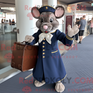Navy Rat maskotdraktfigur...